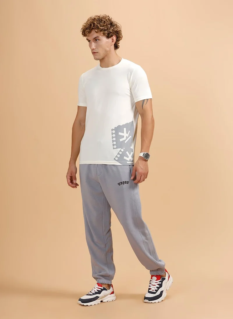 Wrogn Heavy GSM Relaxed Fit Jogger | Grey